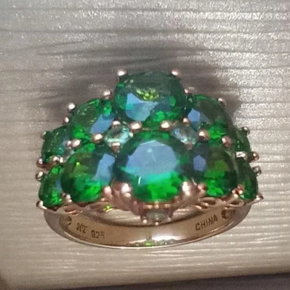 Beautiful chrome diopside ring - Picture 2 of 12